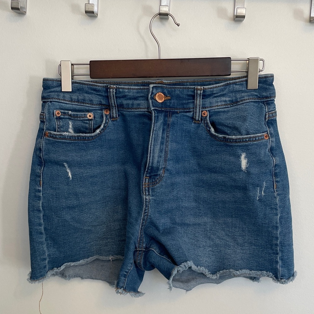 Joe Fresh Blue Distressed Denim Shorts, size 29